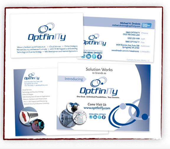 OptfinITy Business Card and Postcard